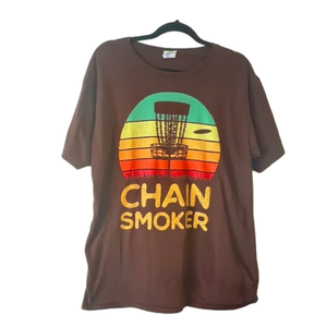 Etsy Size Large Chain Smoker Disc Golf Shirt Mens